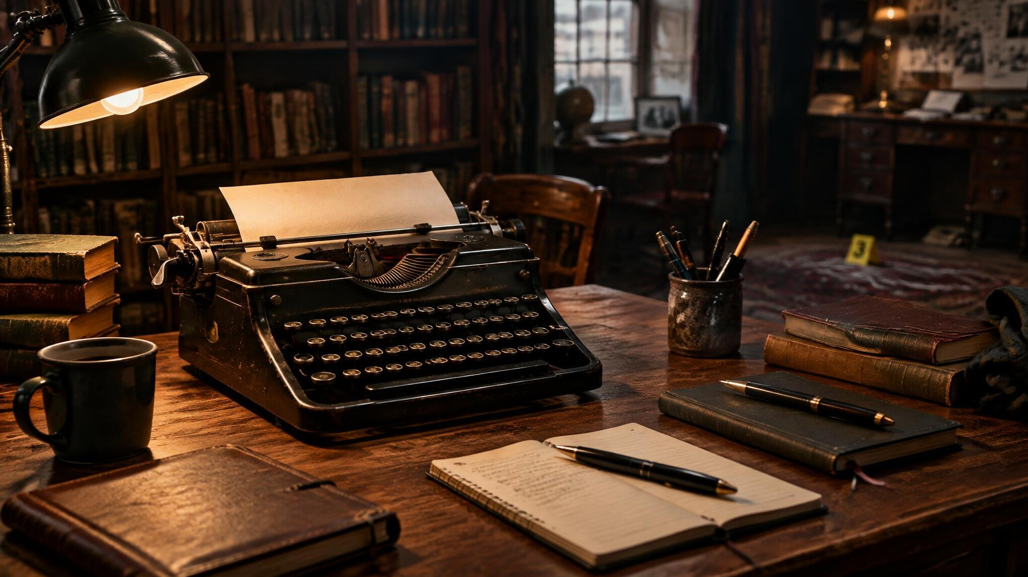 old typewriter on desk