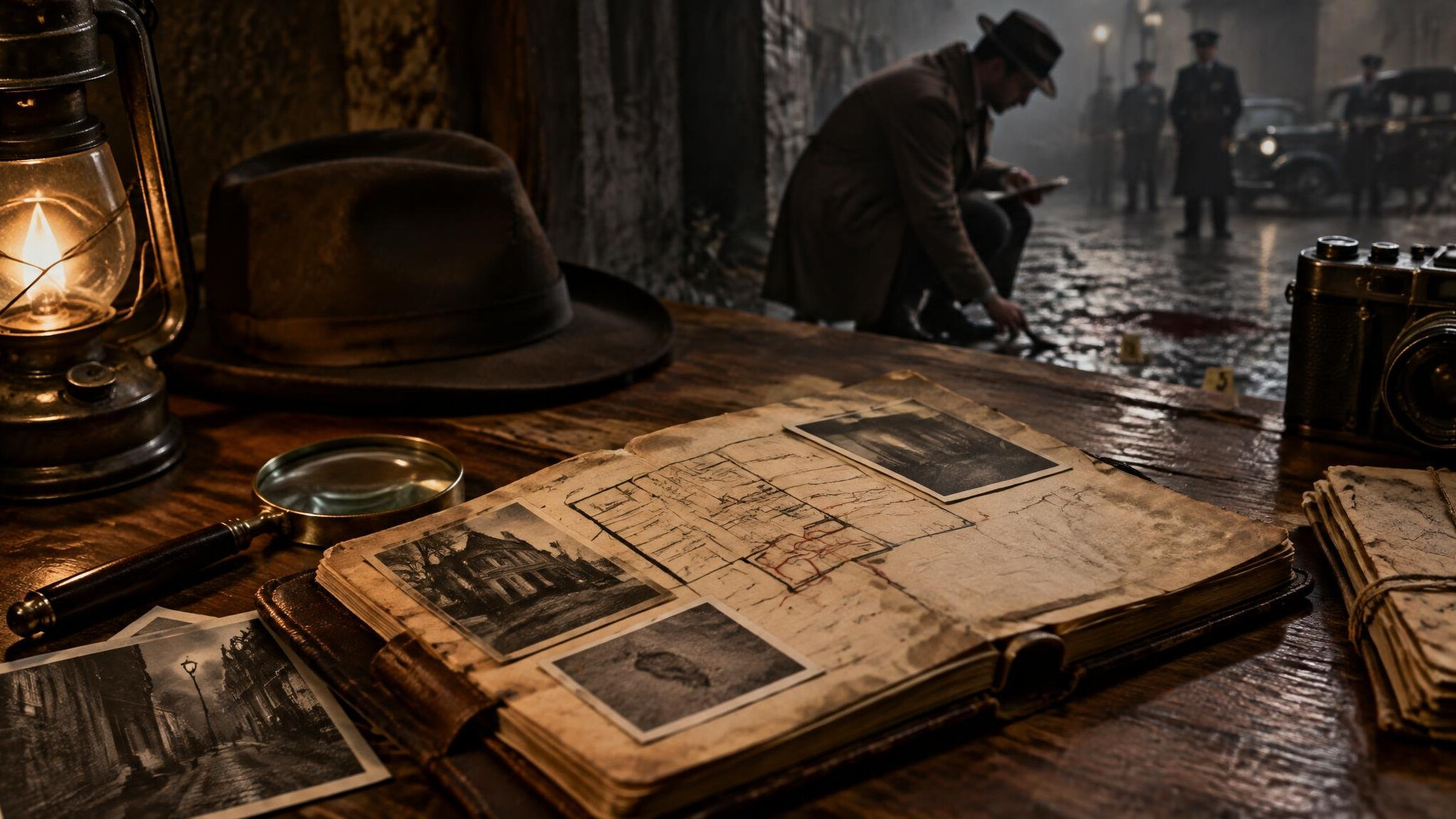 vintage detective notebook