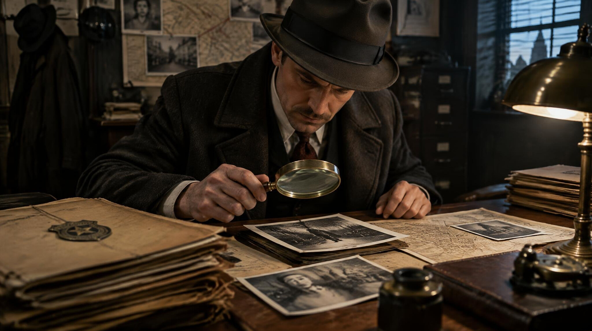 detective investigating old case