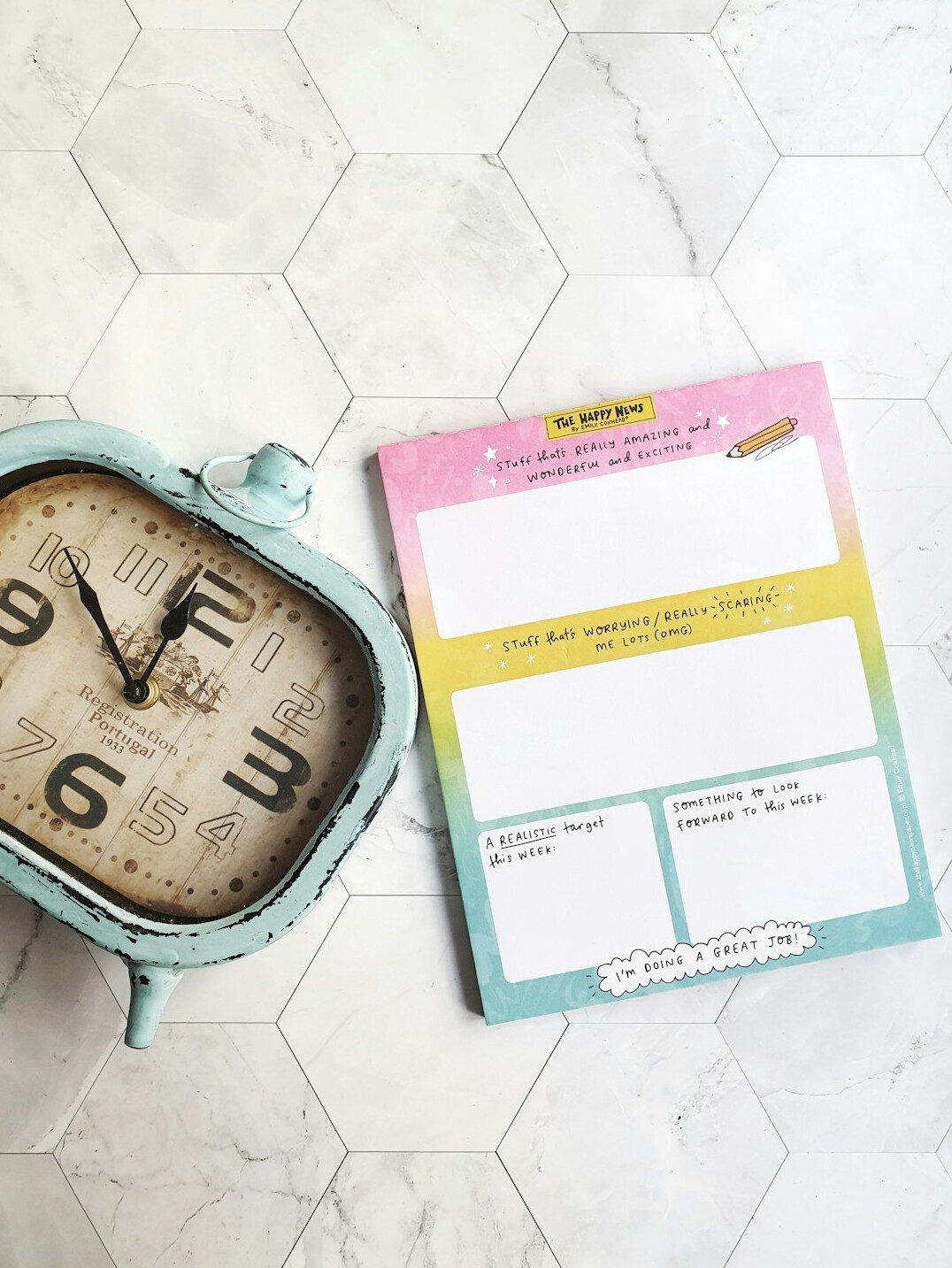 notepad and clues