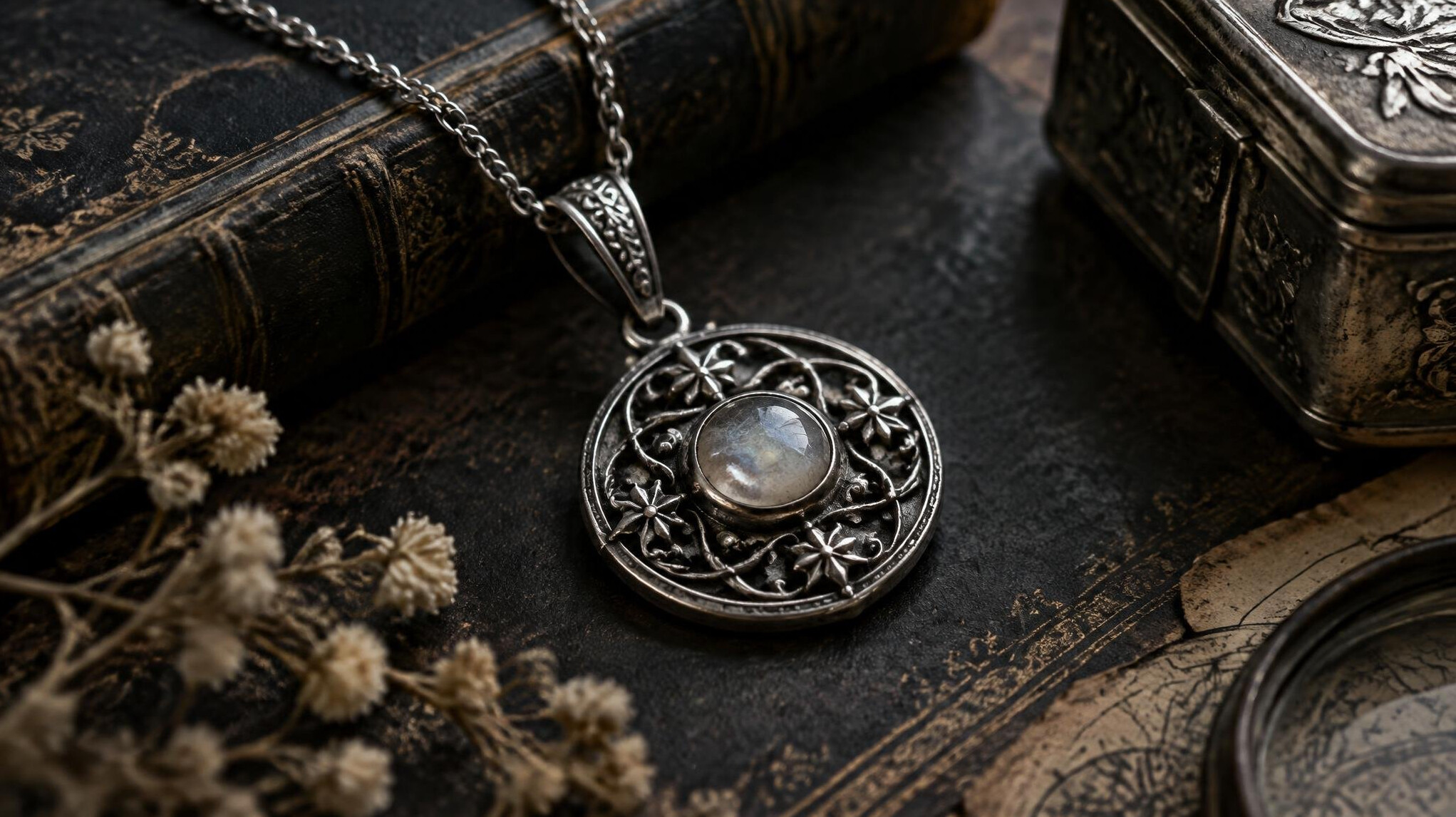 silver pendant necklace